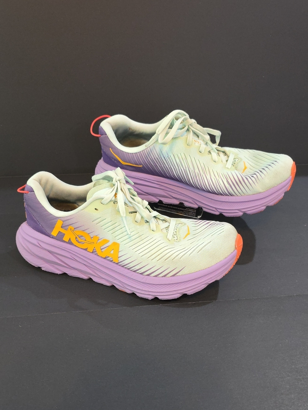 Hoka Rincon 3 Women's Shoes in Mint, Lavender & Coral Accent Size 7.5
